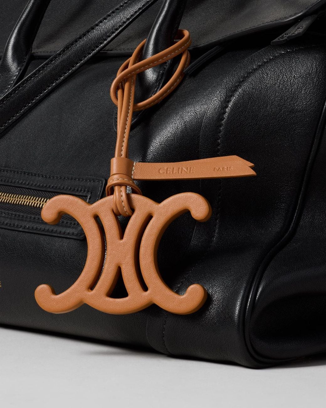 Céline Metallic Triomphe Strap Charm