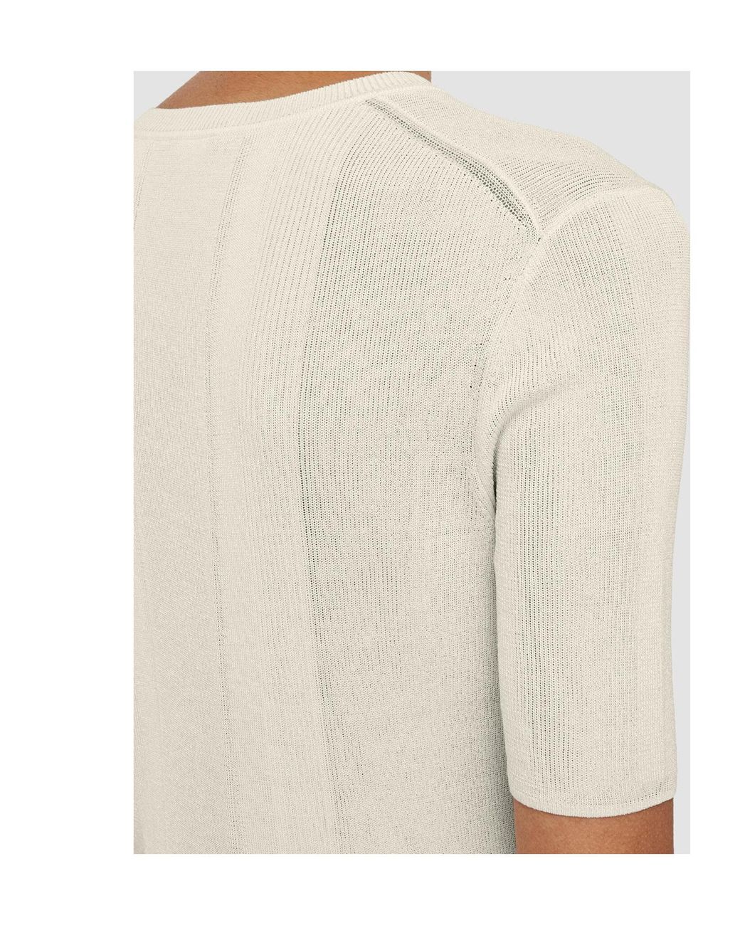 Joseph White Ribbed-Knit T-Shirt