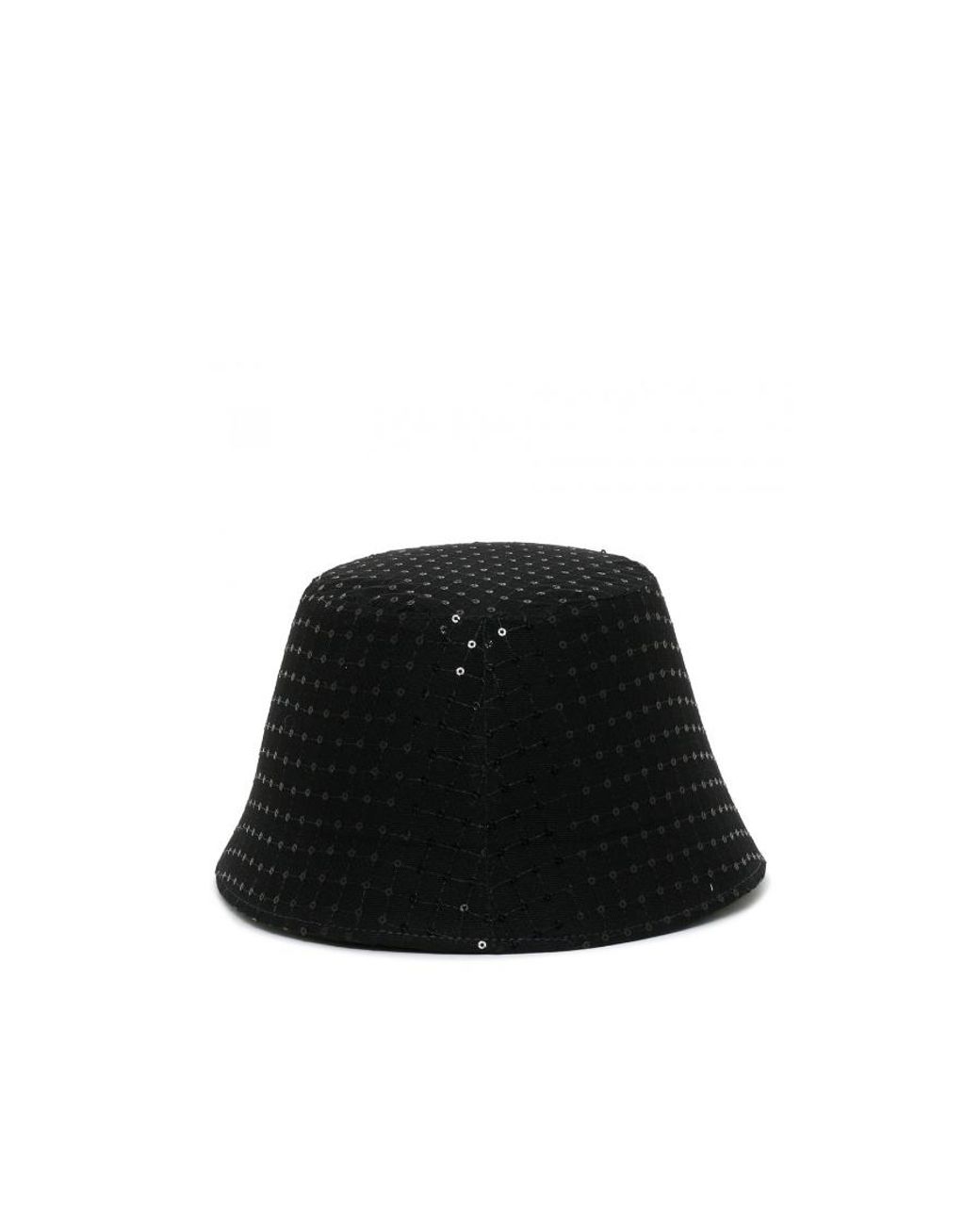 Maison Michel Black Sequined Fisherman's Hat