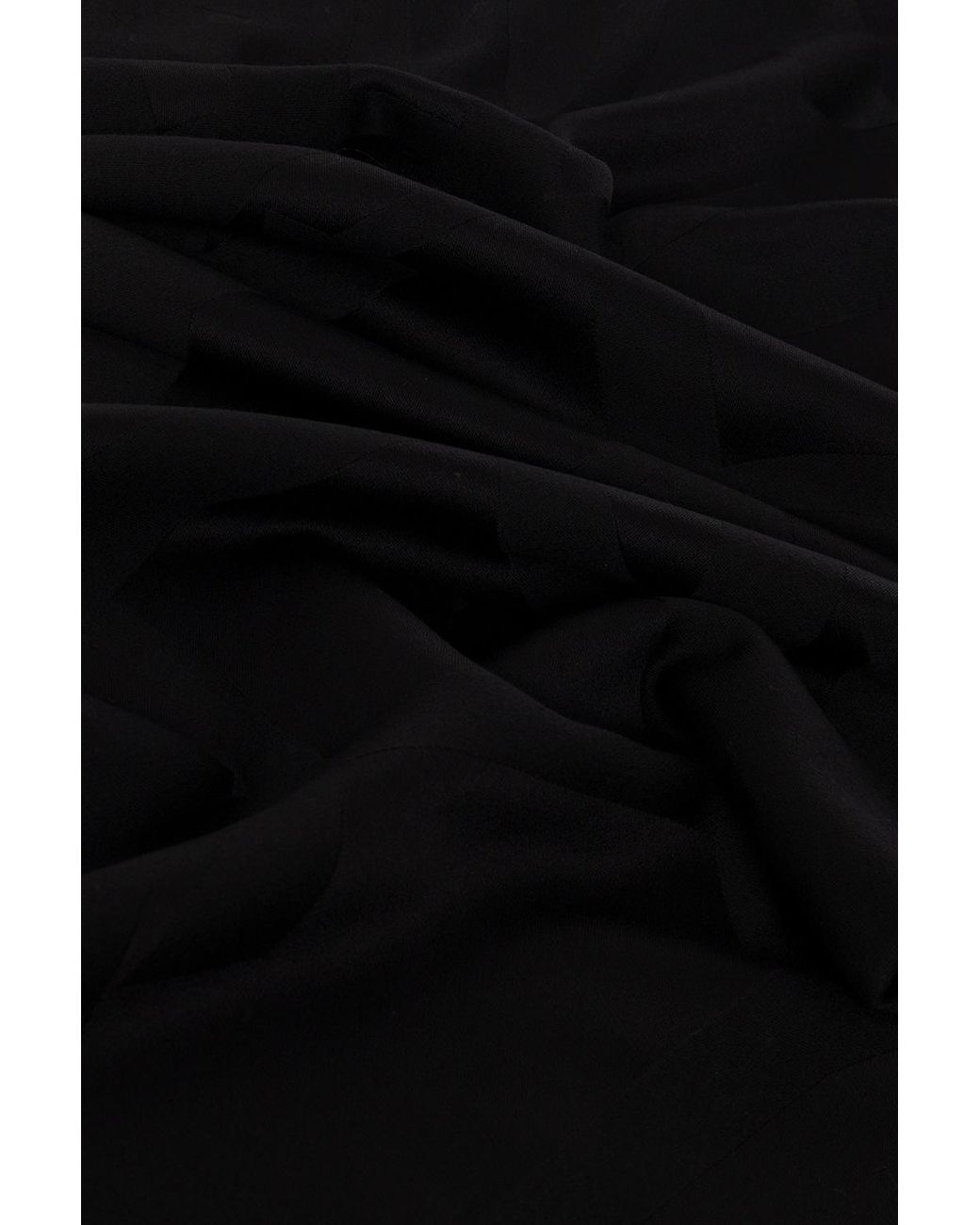 Saint Laurent Black Monogram Frayed Edge Scarf for men