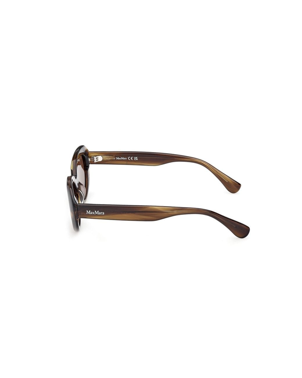 Max Mara White Oval Frame Sunglasses