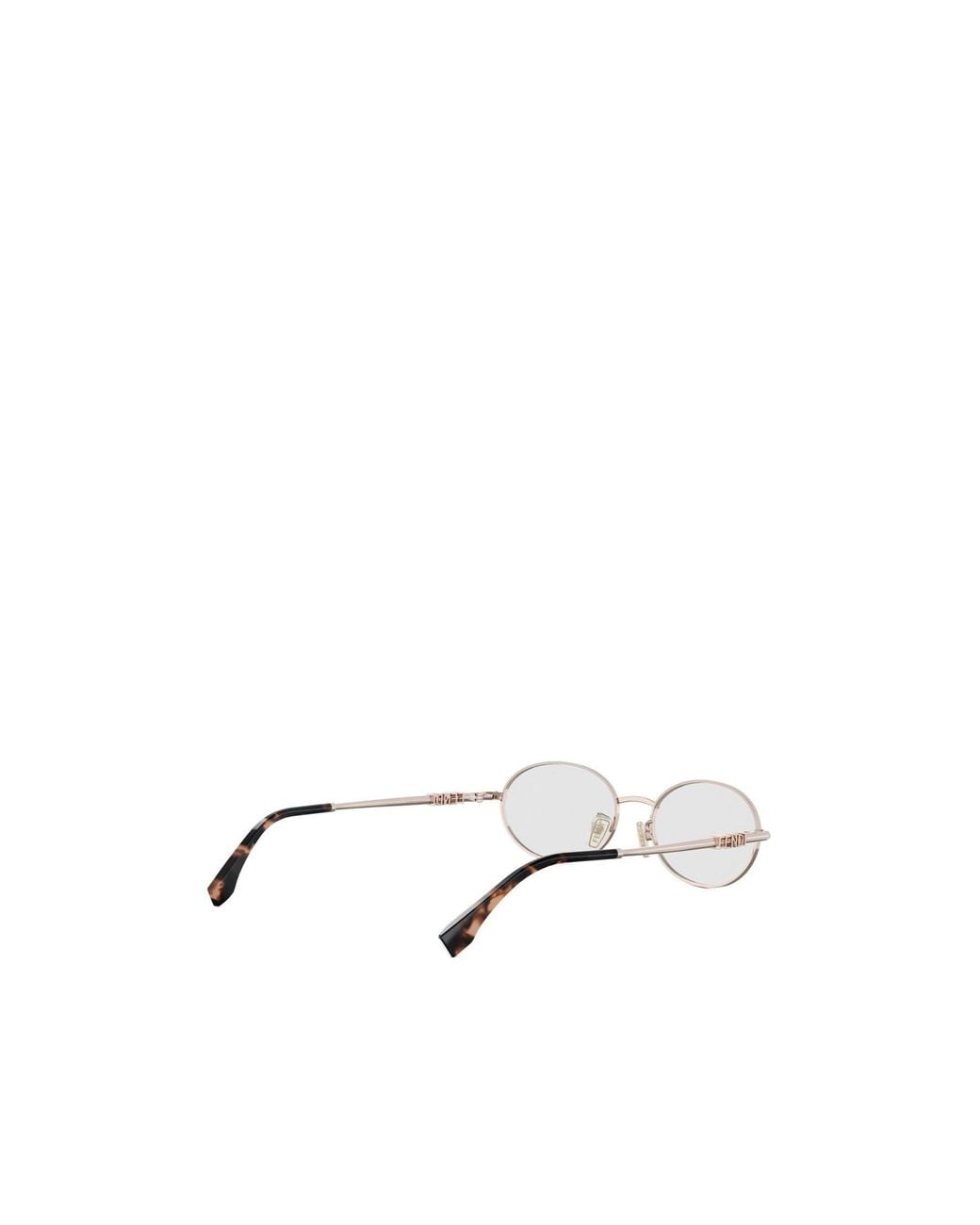 Fendi White Eyewear Oval Frame Glasses