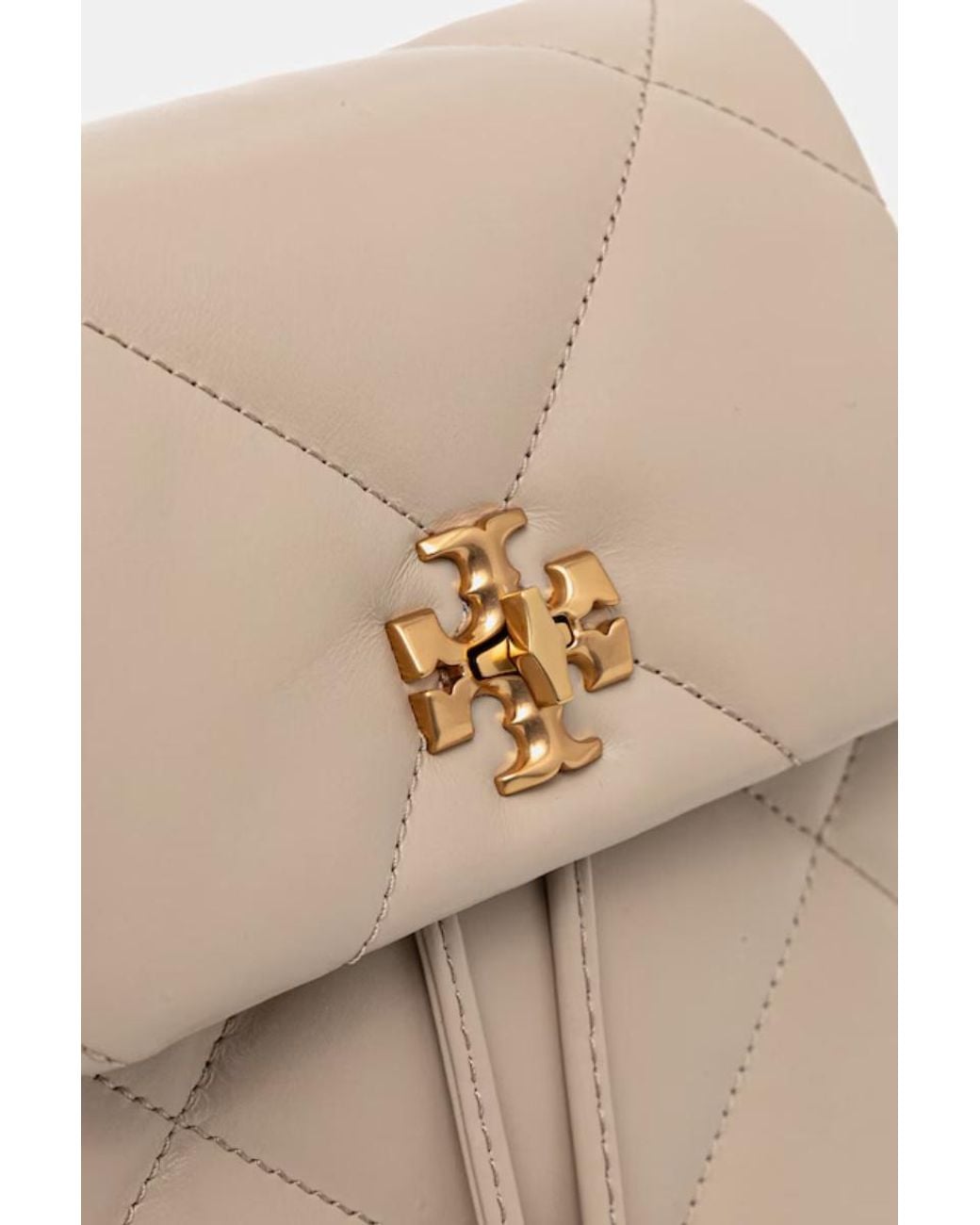 Tory Burch Natural Kira Logo Plaque Mini Backpack