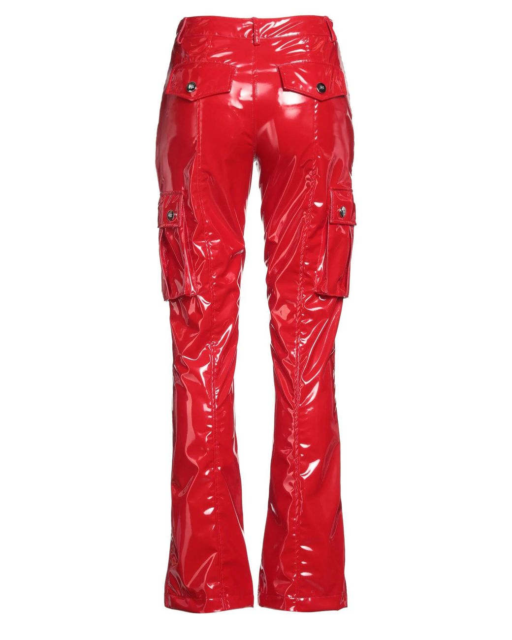 Dolce & Gabbana Red Solid Color Cargo Pants