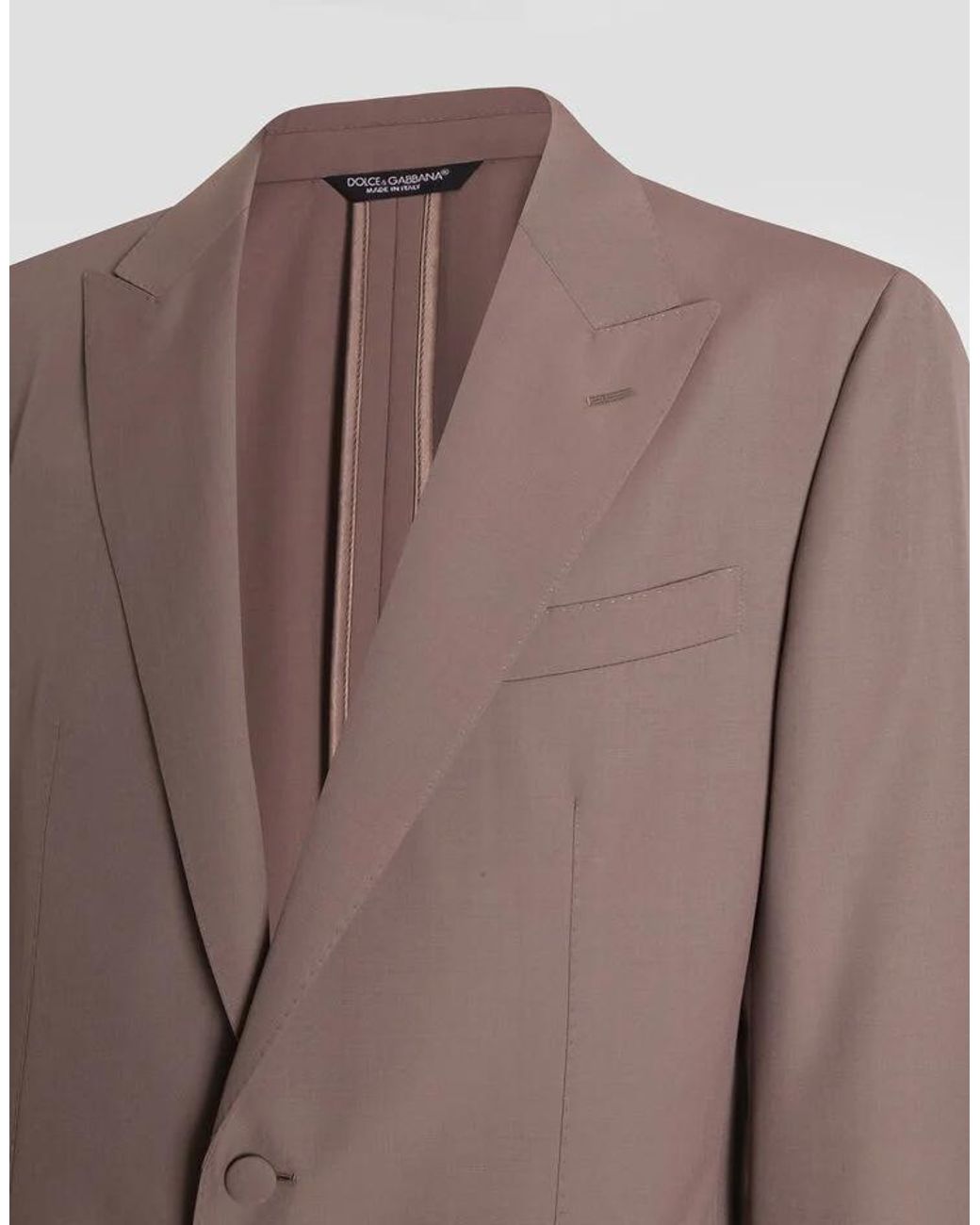 Dolce & Gabbana Brown Single-Breasted Slim Blazer for men