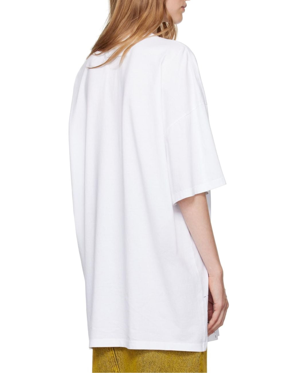 MM6 by Maison Margiela White Mm6 Masion Margiela Lost Pet Oversized T-Shirt