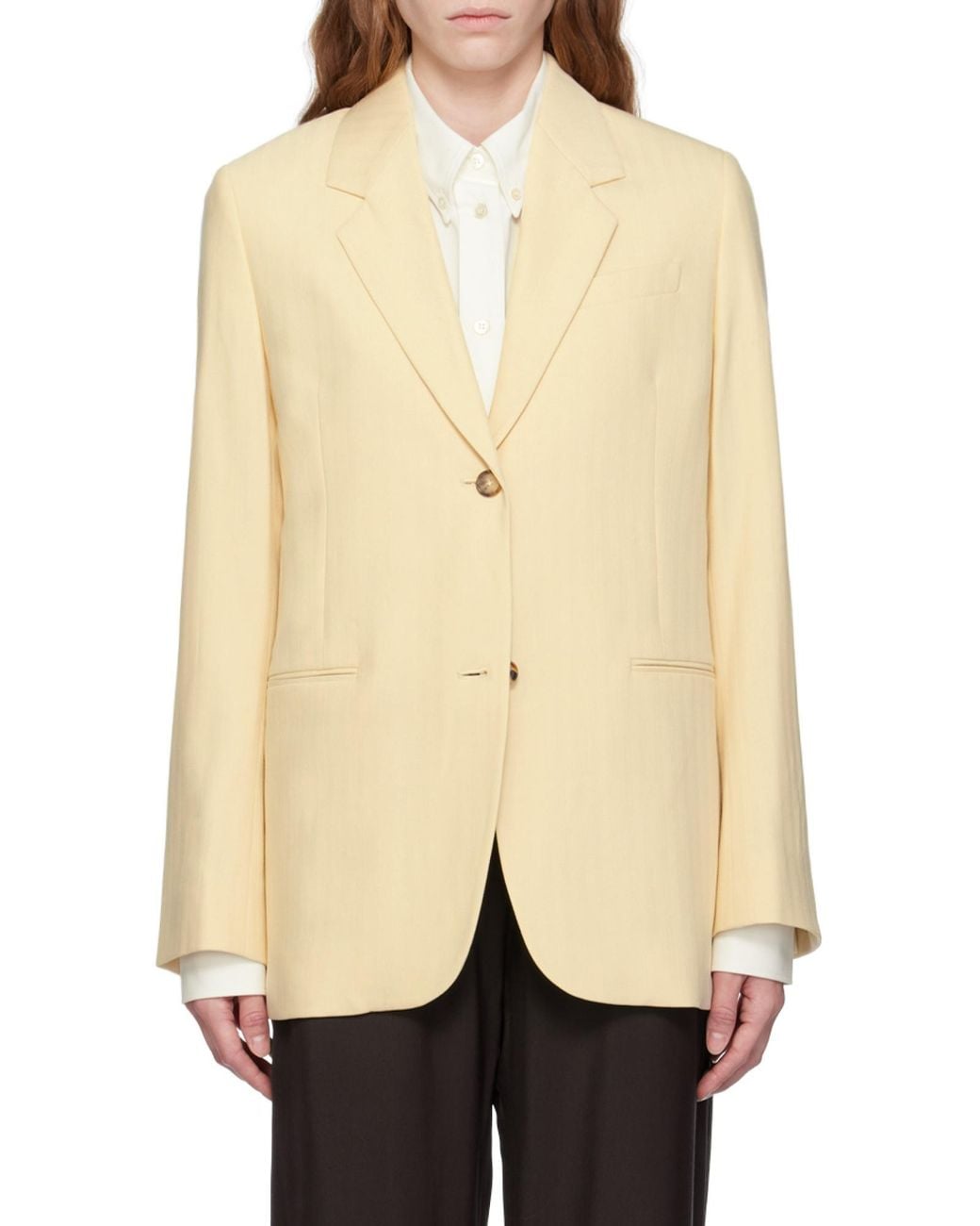Totême Natural Tailored Single-Breasted Blazer