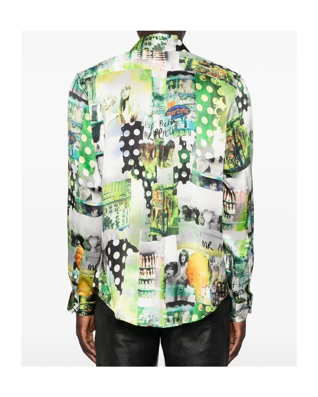 Martine Rose Green Long-Sleeved Shirt for men