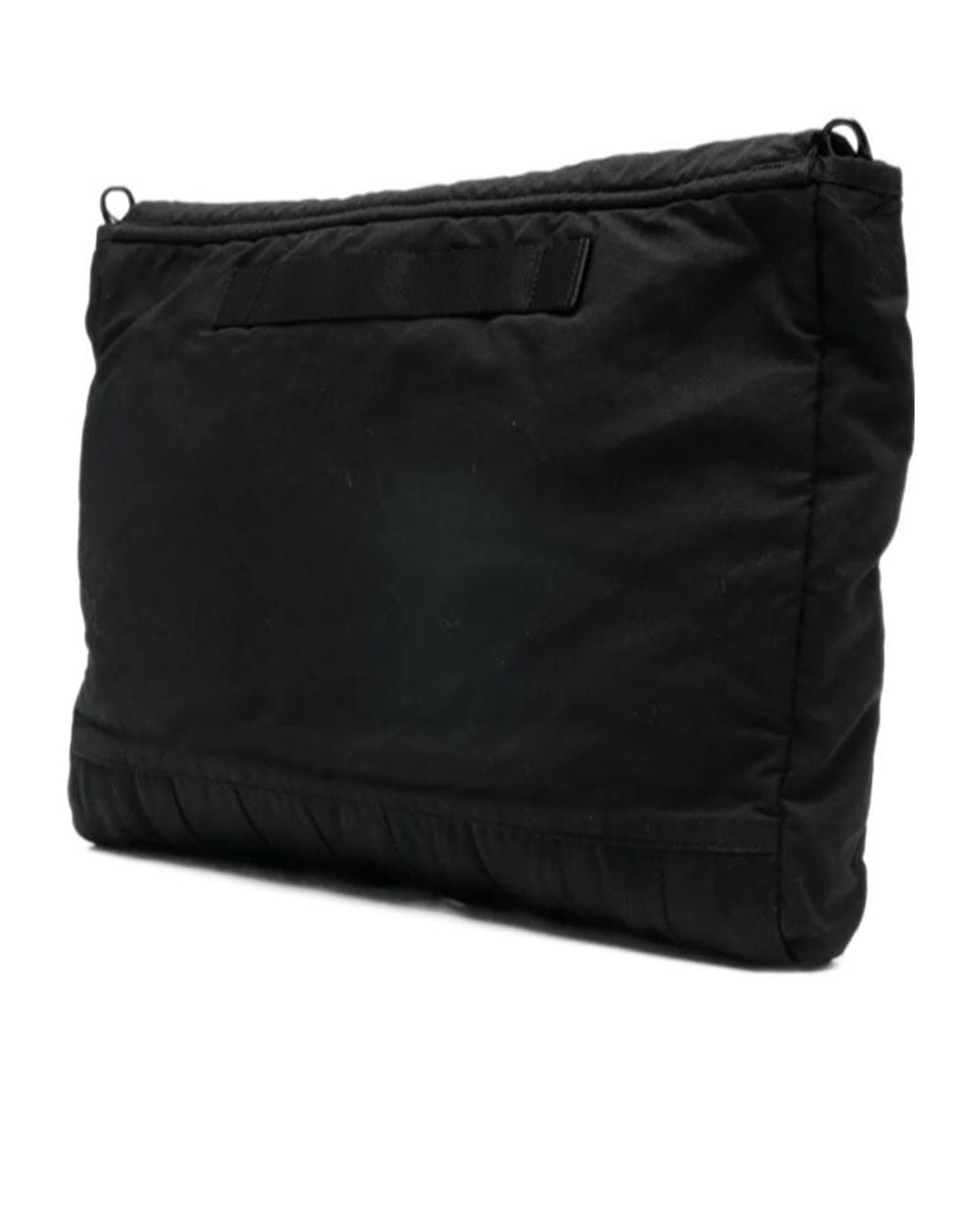 C P Company Black Logo Quilted Tote Bag for men
