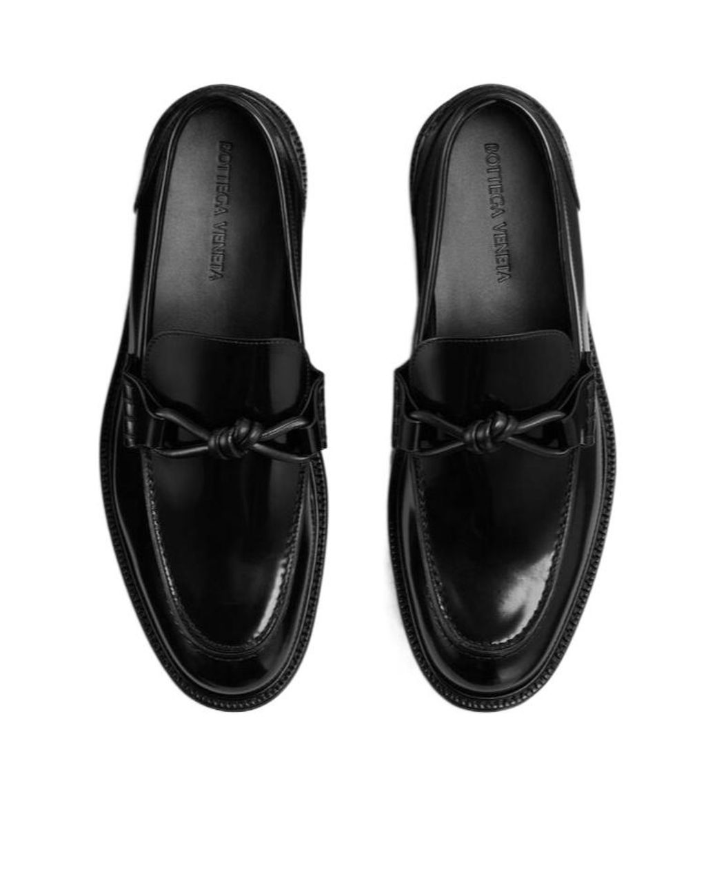 Bottega Veneta Black Astaire Knot Detailed Loafers for men