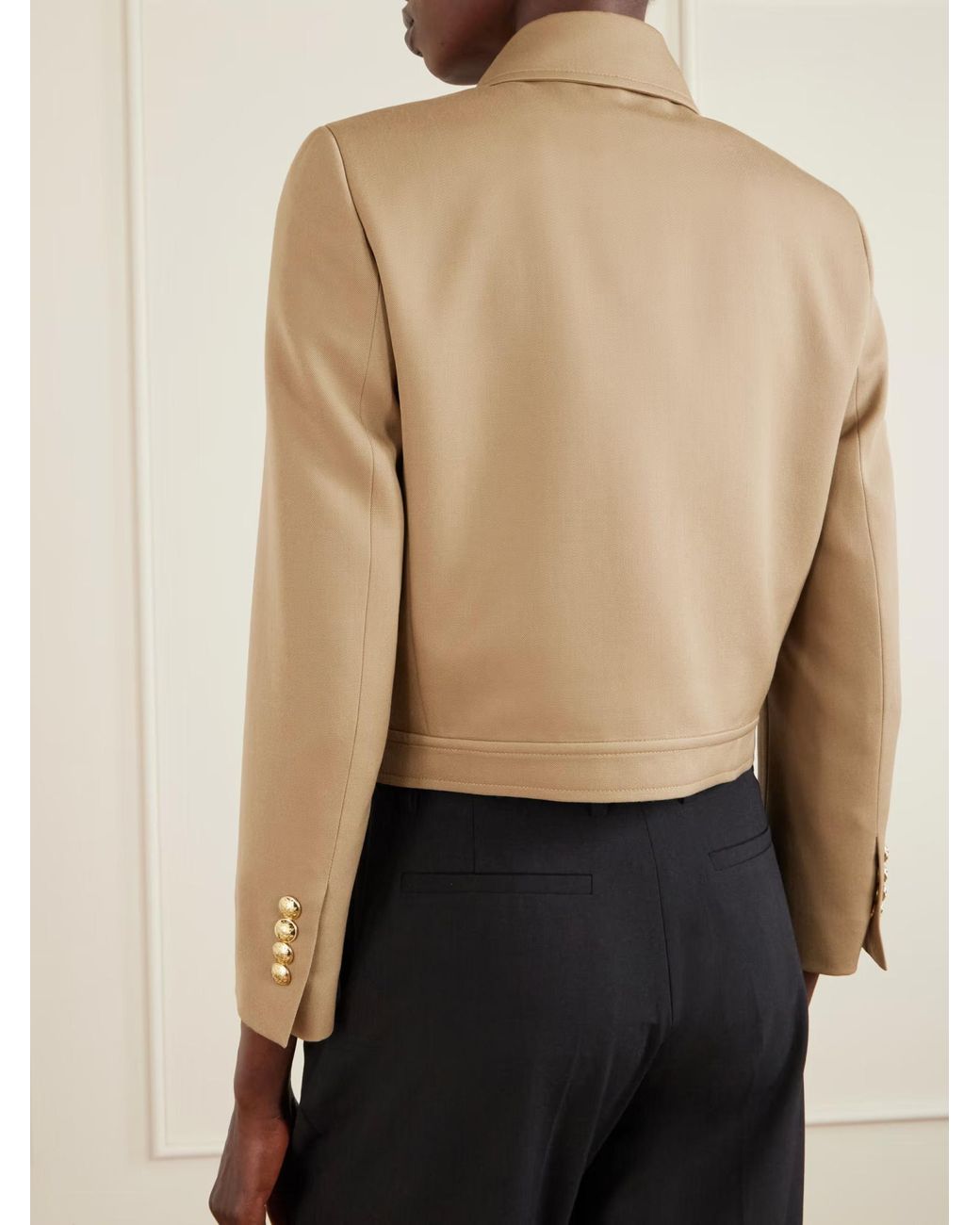 Nili Lotan Natural Edna Wool Gabardine Jacket