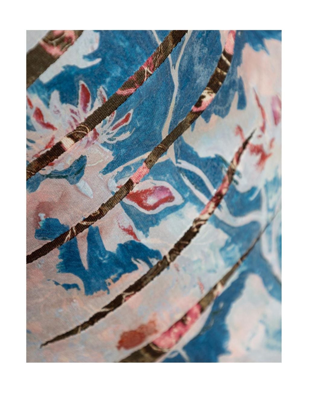DIESEL Blue T Laxe Floral Strapless Top