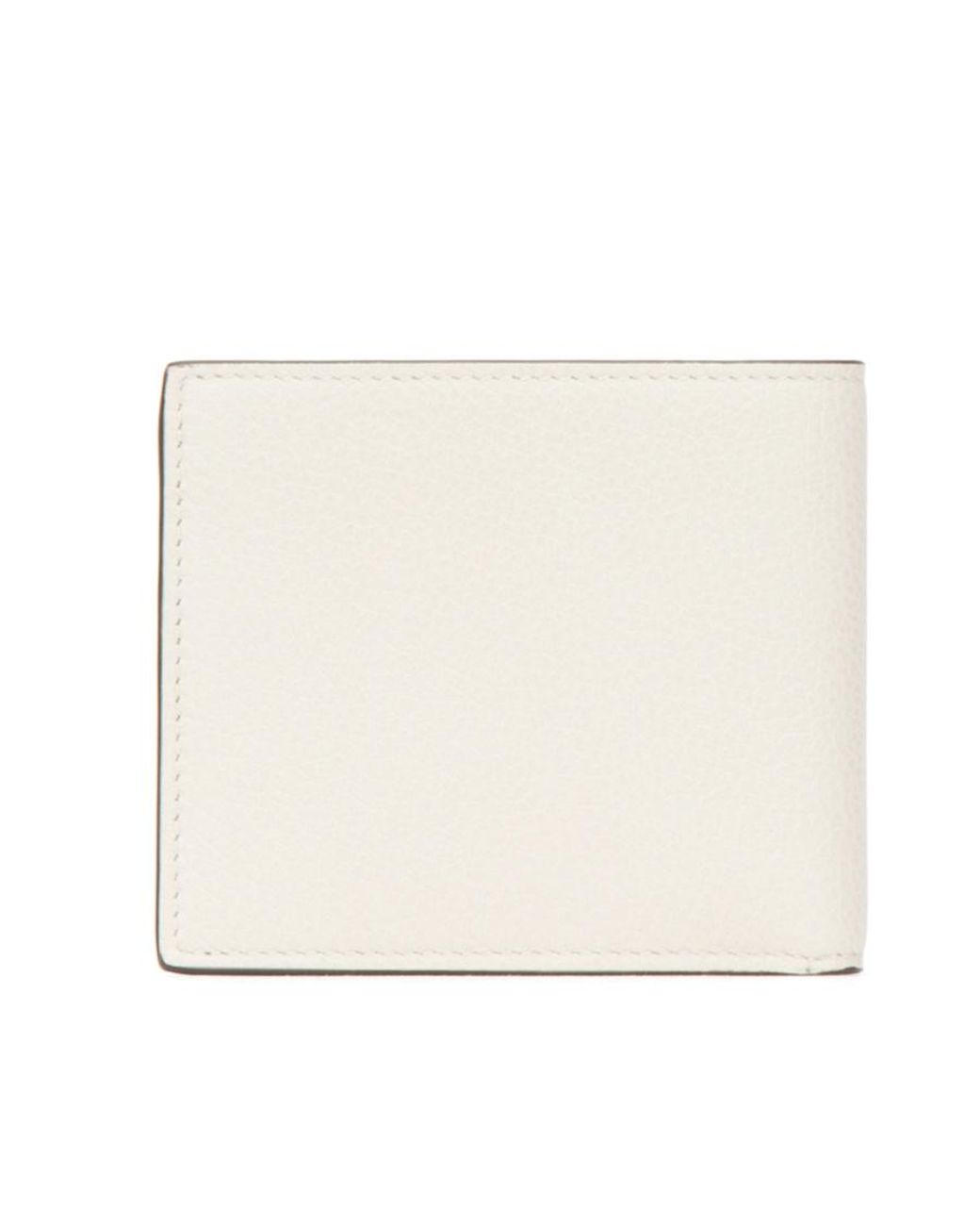 Gucci White Logo Printed Double Fold Wallet for men