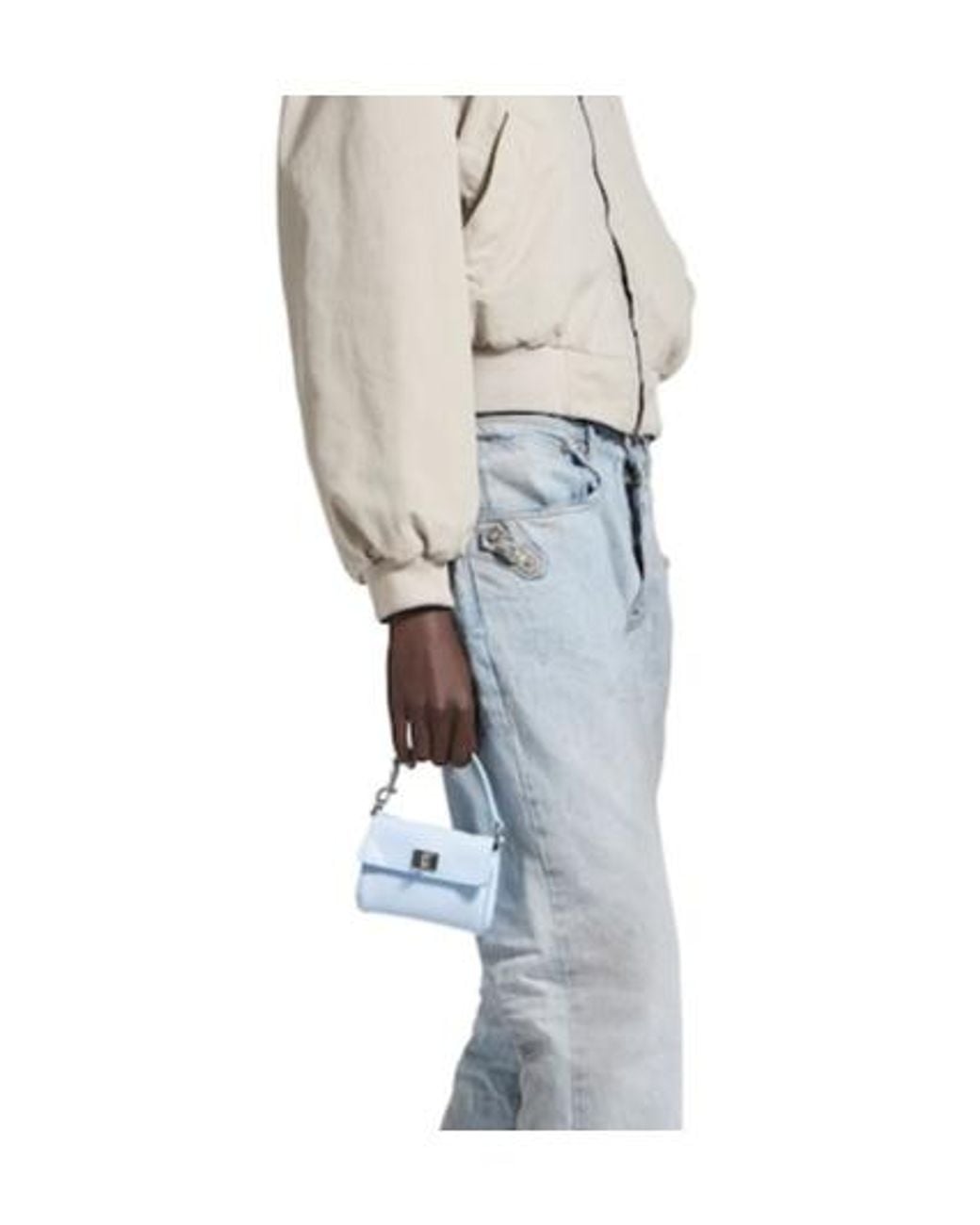 Balenciaga Blue Rodeo Micro Bag Charm