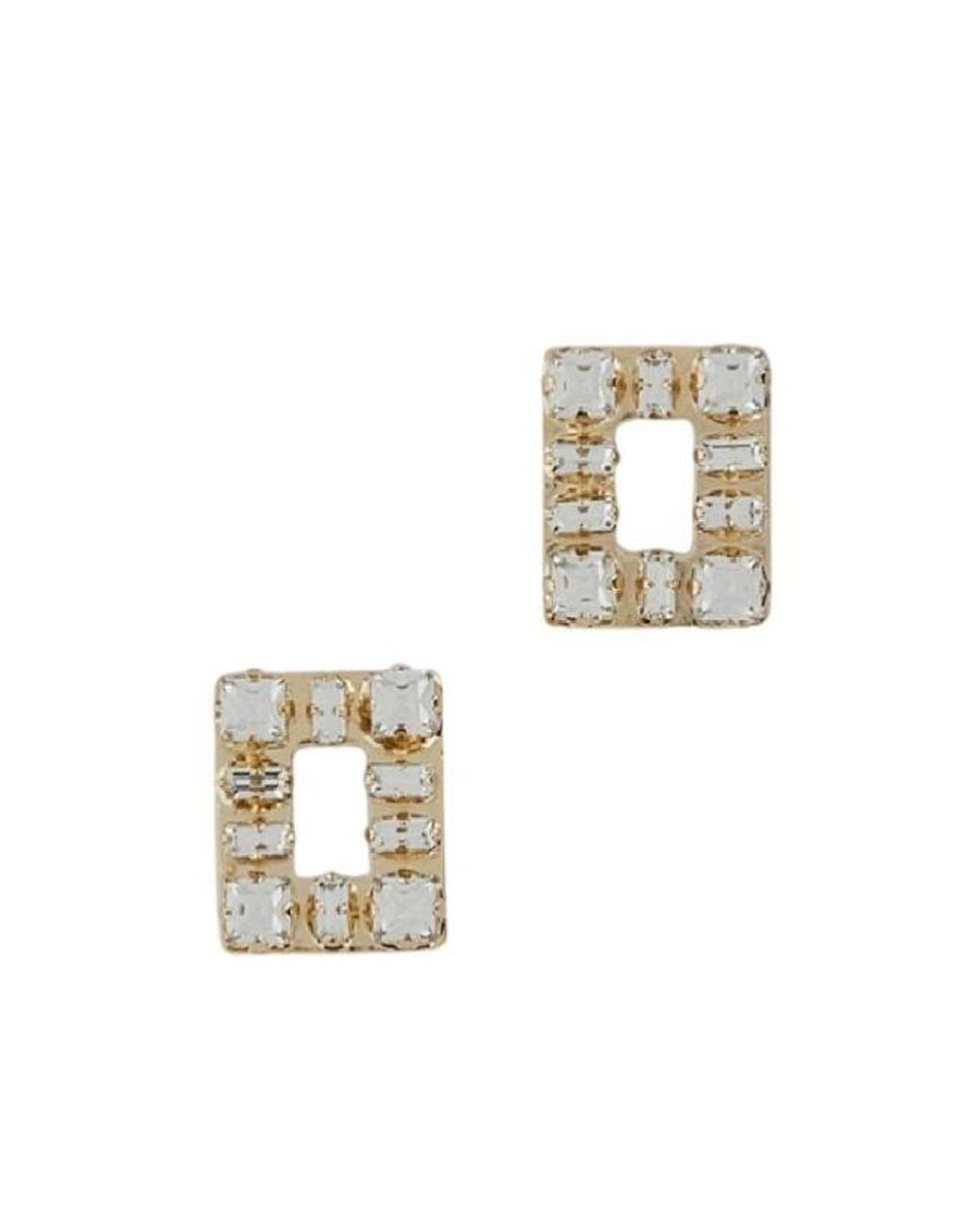 Roger Vivier Metallic Diamond Earrings