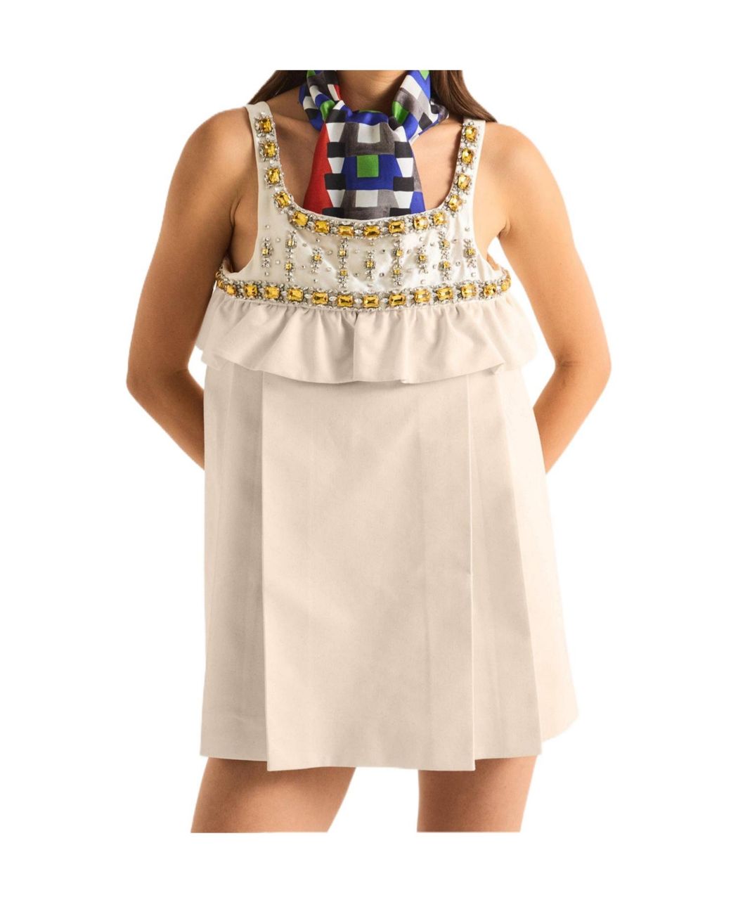 Miu Miu Natural Mini Dress