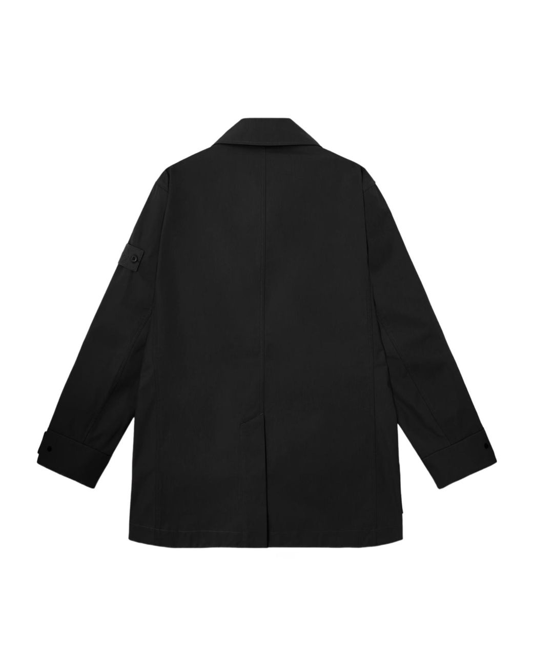 Stone Island Black Windproof And Breathable Pea Coat for men