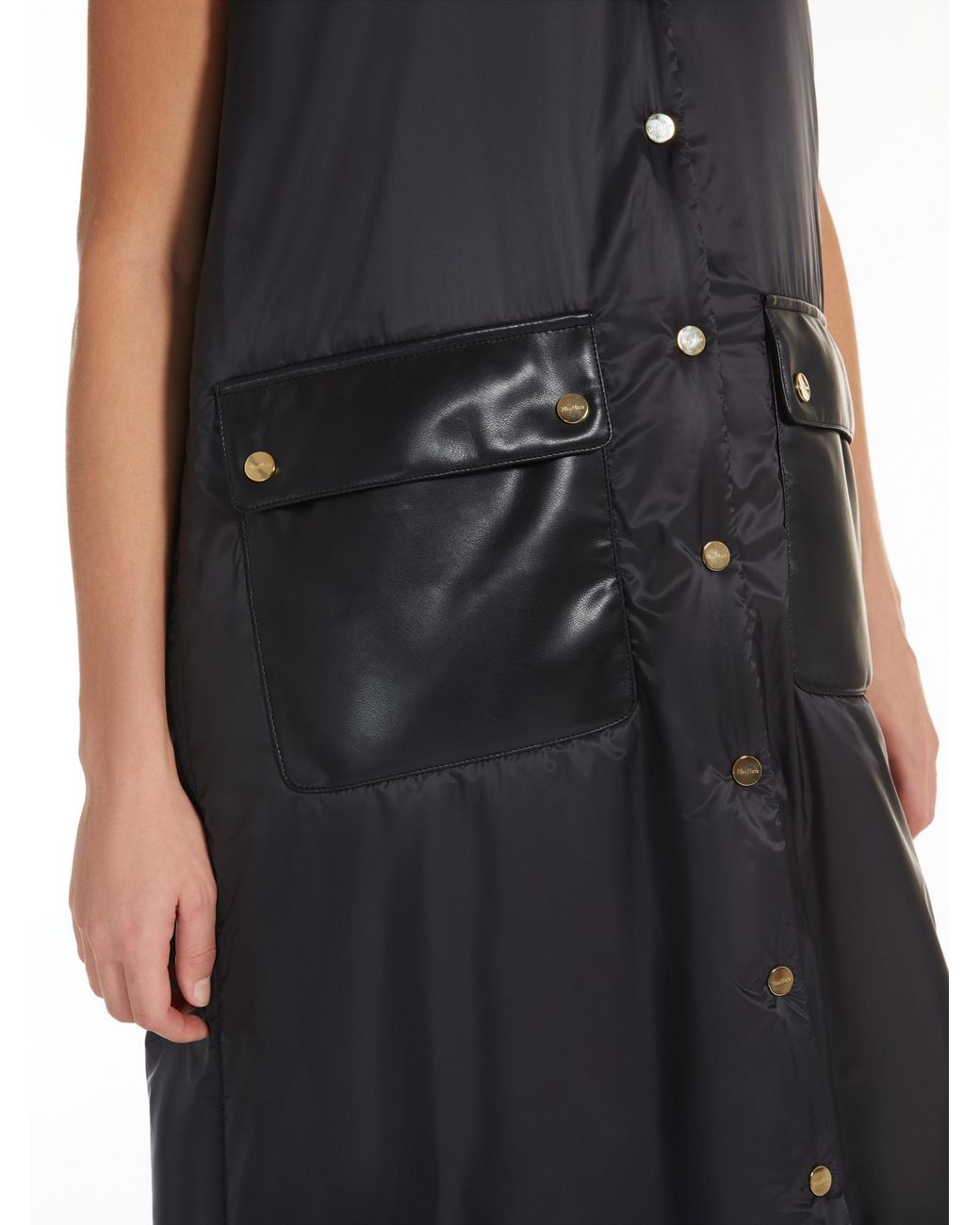 Max Mara Black The Cube Buttoned Sleeveless Jacket