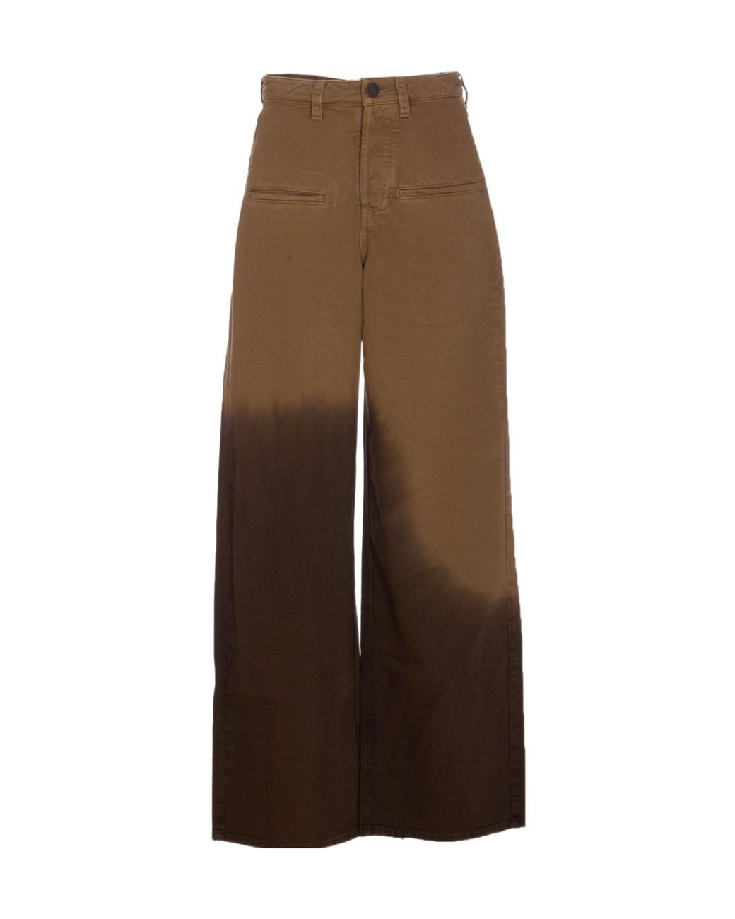 Uma Wang Brown Wide Leg Regular Fit Trousers With Pockets