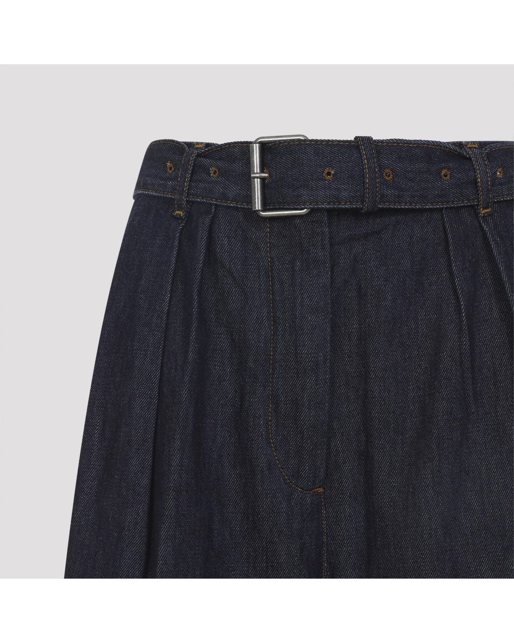 Dries Van Noten Blue Buckle Casual Pants