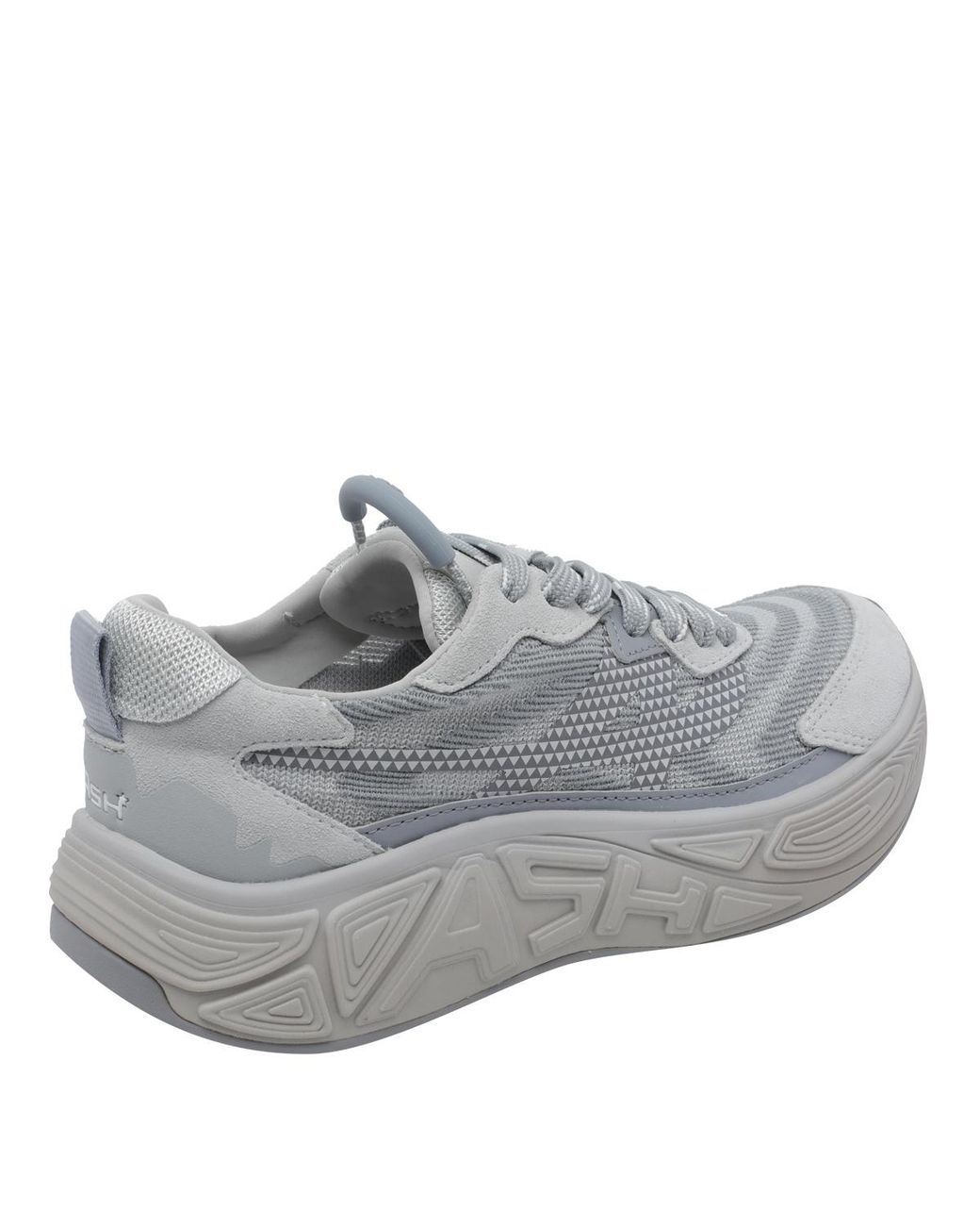 Ash Gray Lace-Up Low-Top Sneakers