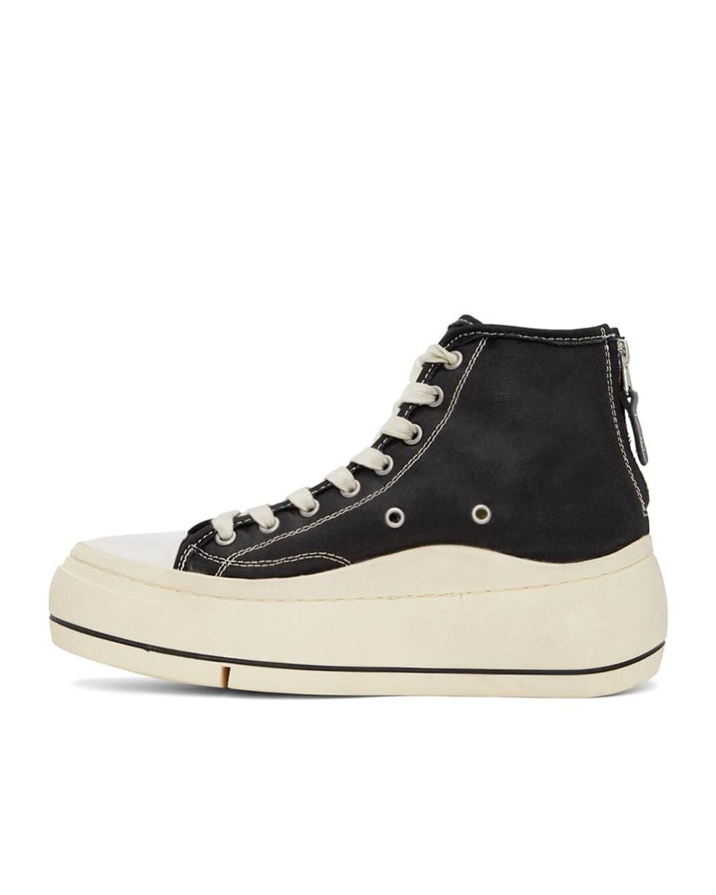 R13 Black Stitching High-Top Leisure Sneakers for men