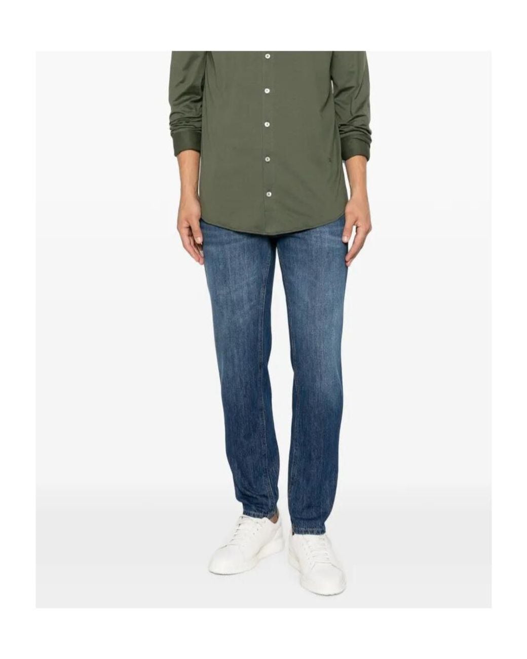 Dondup Blue Brighton Carrot-Fit Jeans for men