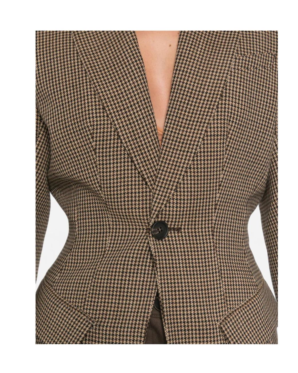 Seafarer Brown Kora Houndstooth Blazer
