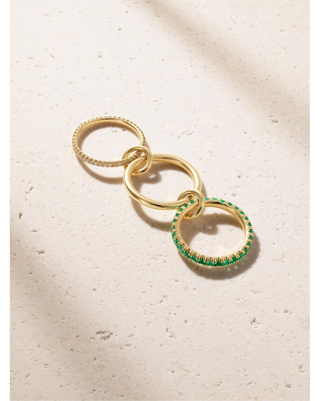 Spinelli Kilcollin Yellow Norah 18-Karat, Emerald And Diamond Ring