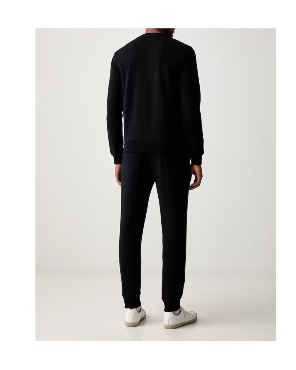 EA7 Black Logo-Print Tracksuit for men