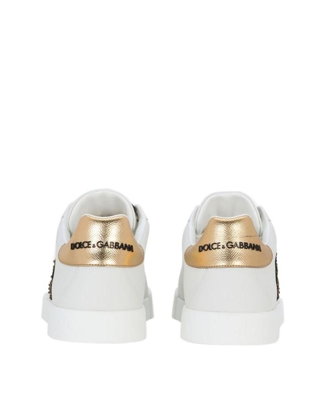 Dolce & Gabbana White Portofino Low-Cut Skate Shoes for men