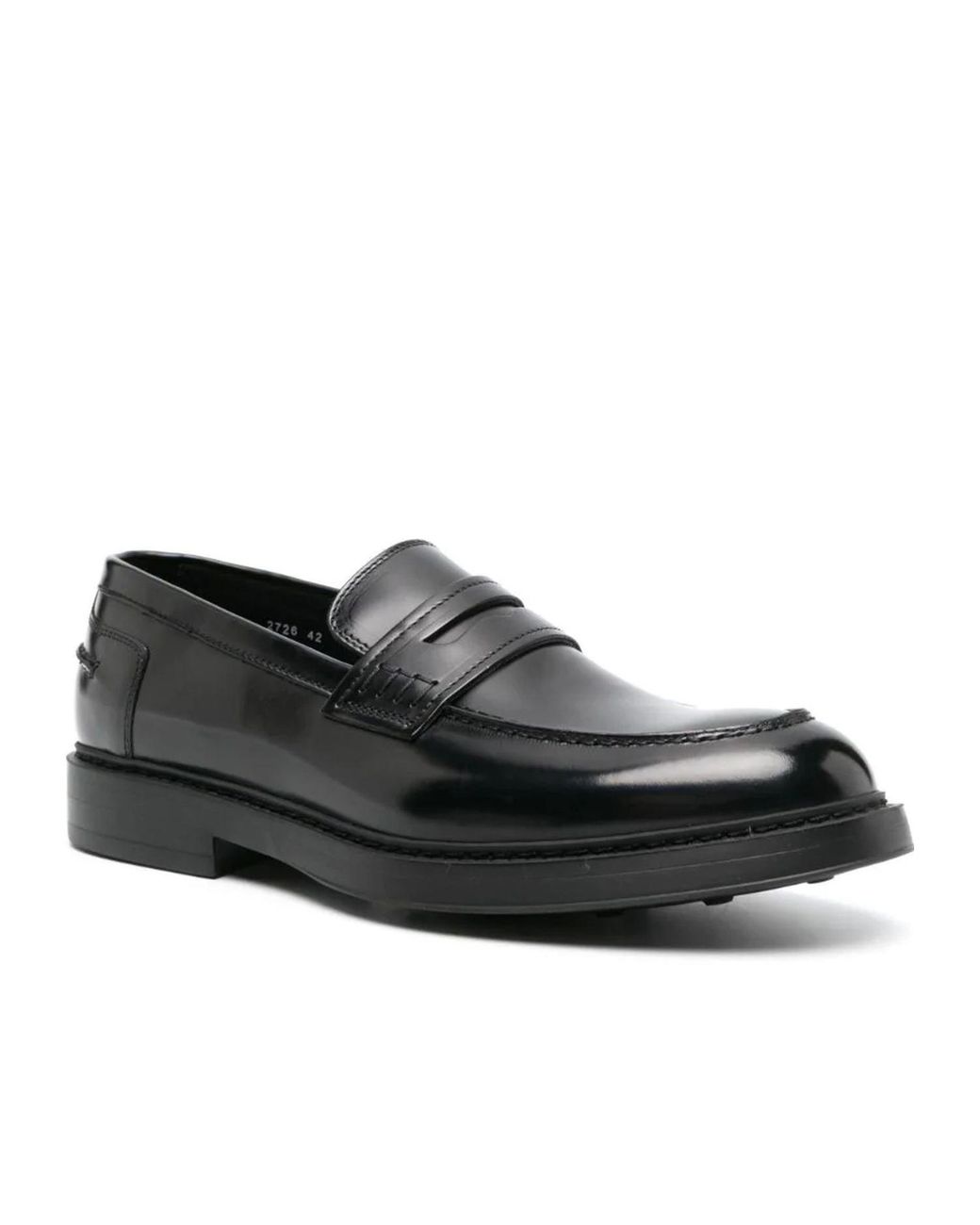 Doucal's Black Adler Penny Loafers for men
