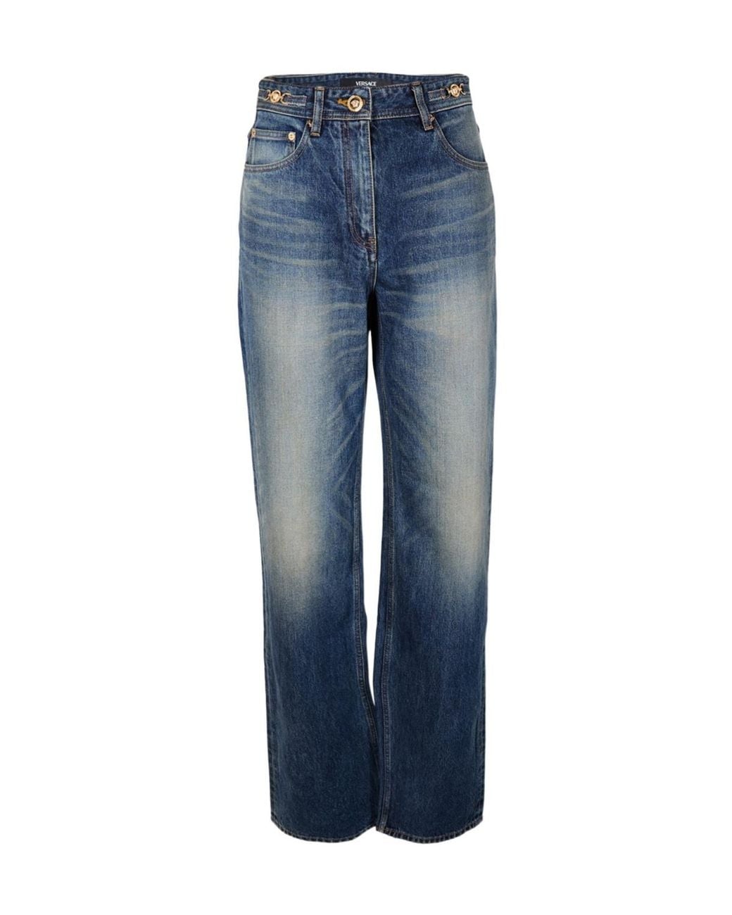 Versace Blue Wide Fit Denim Jeans