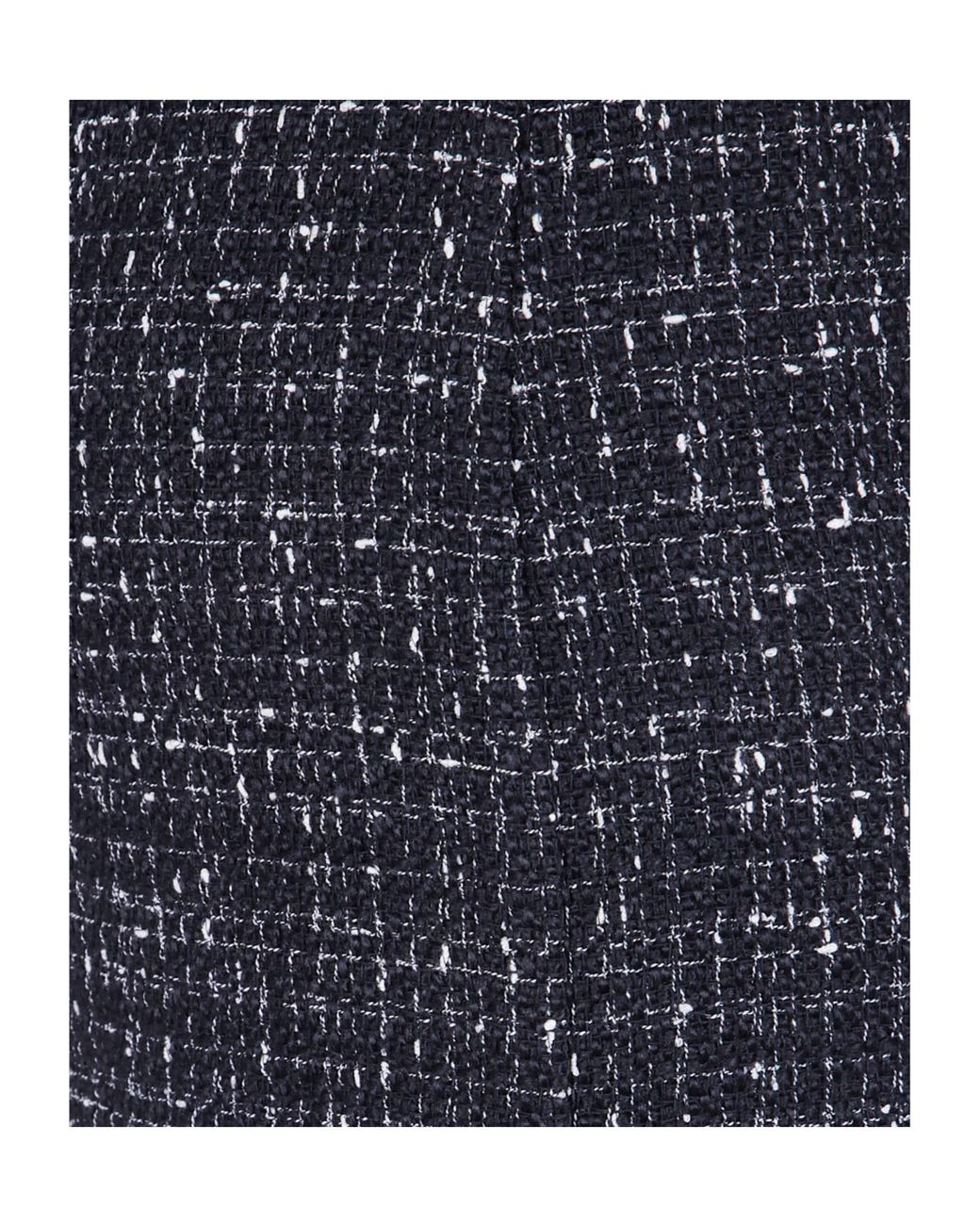Twinset Blue Bouclé Plumetis Hem Skirt