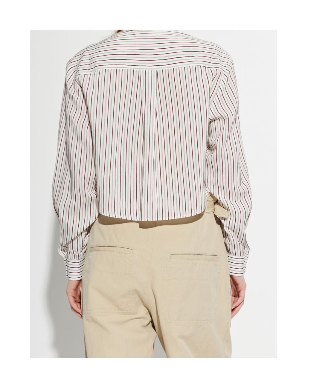 Isabel Marant White Fleora Striped Shirt