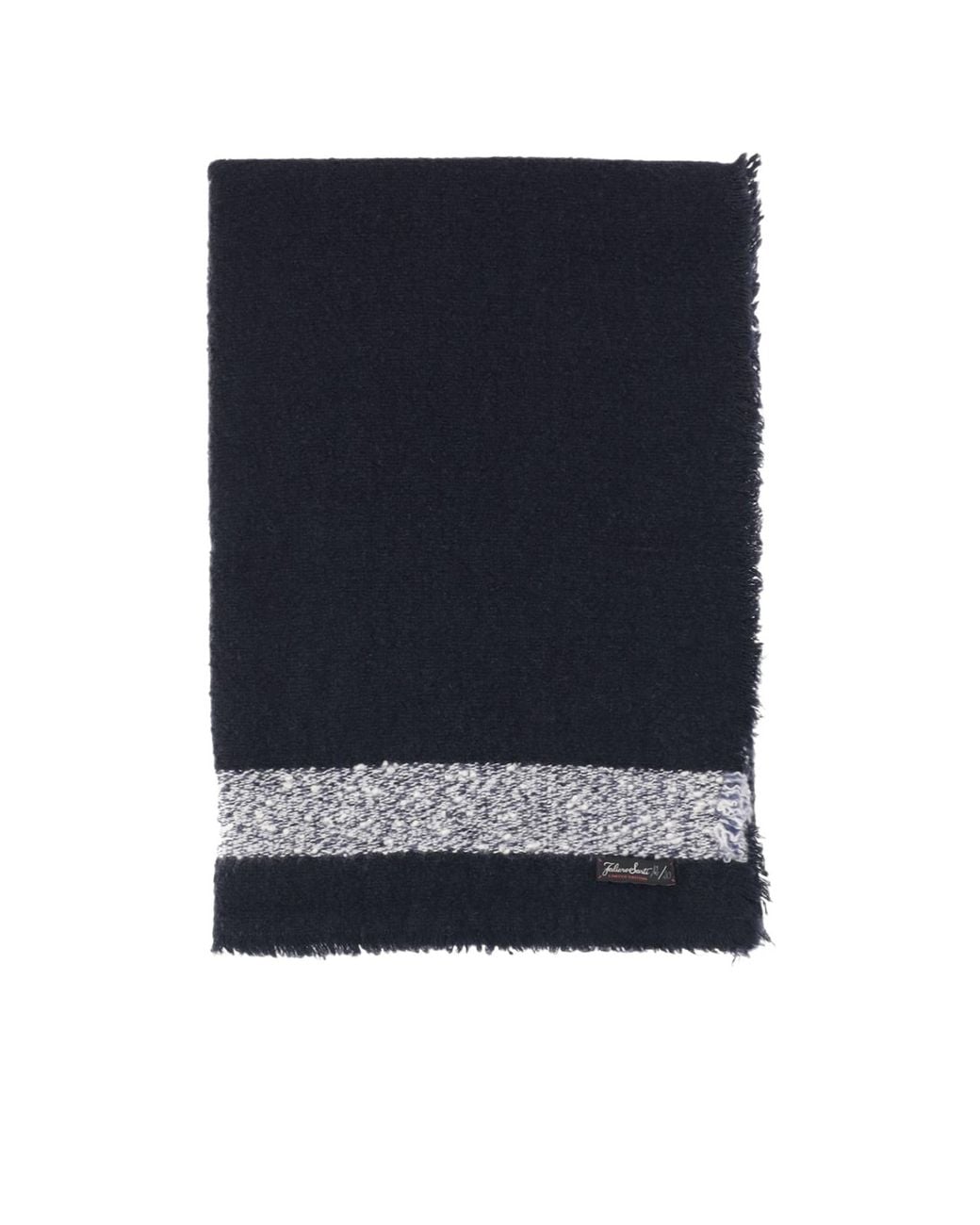 Faliero Sarti Blue Contrast Border Scarf