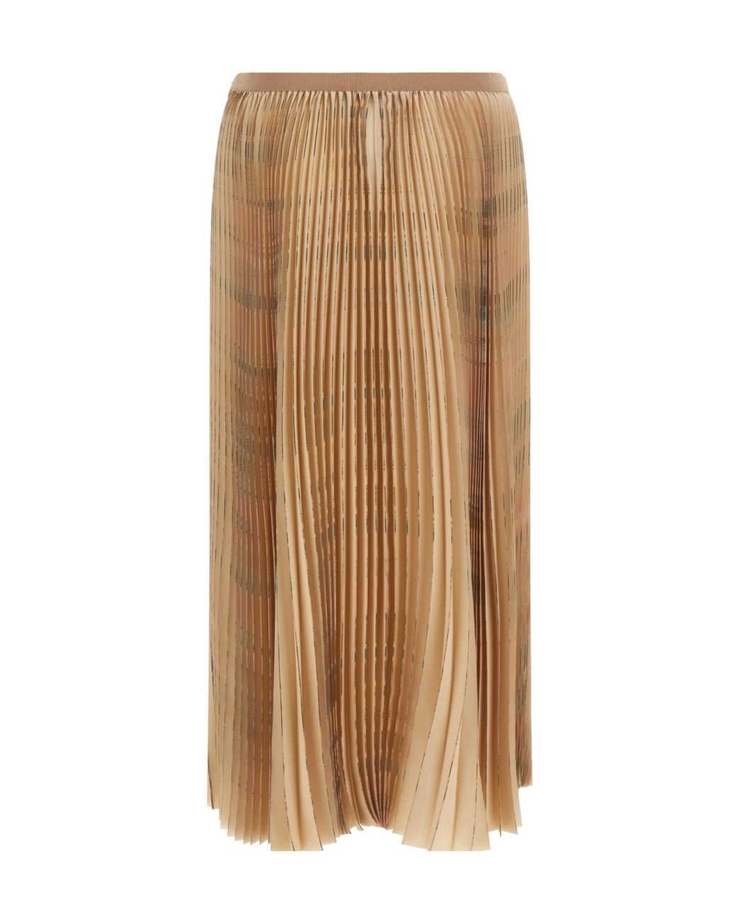 Fabiana Filippi Brown Pleated Midi Skirt
