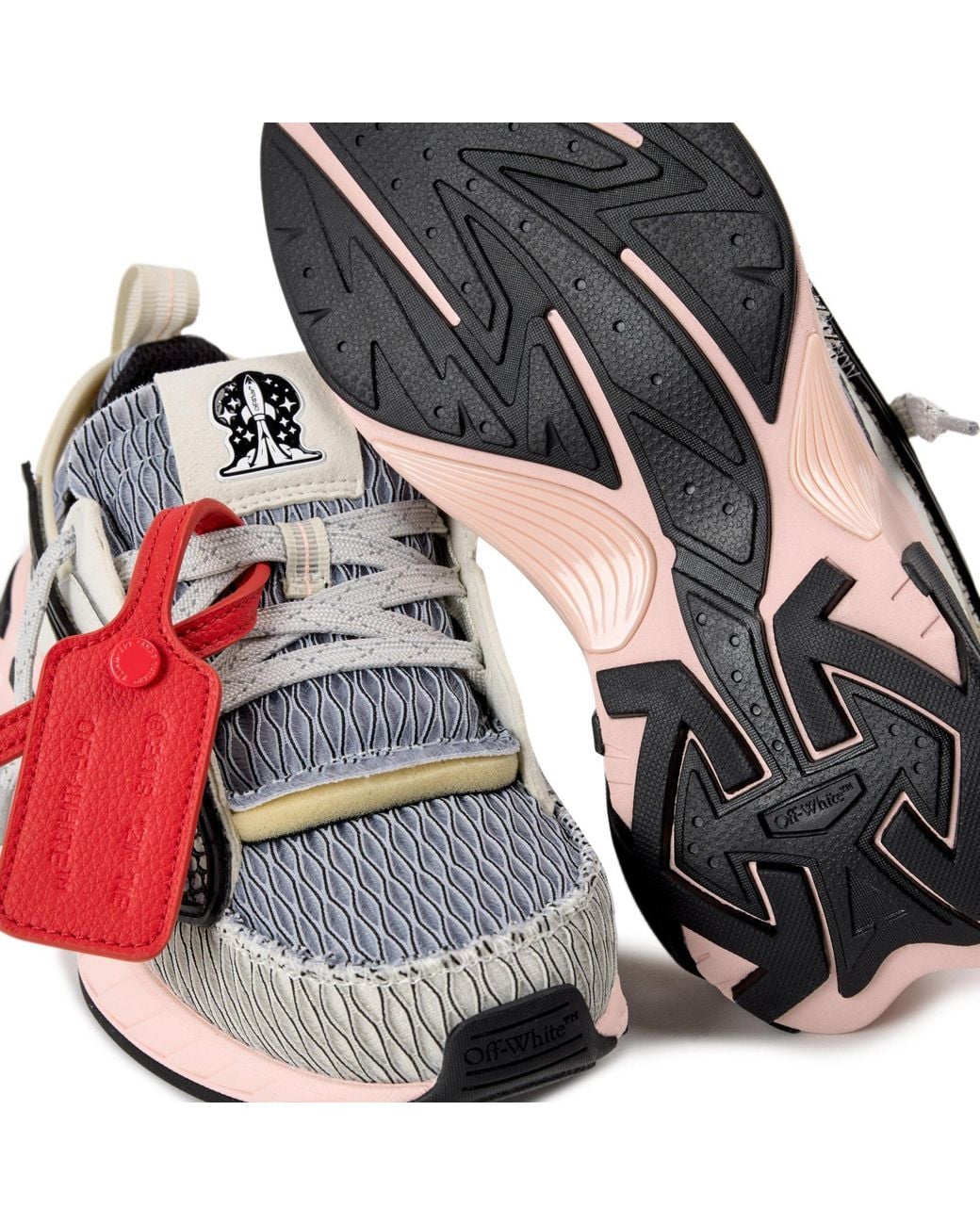 Off-White c/o Virgil Abloh Pink Mesh Panel Chunky Sneakers