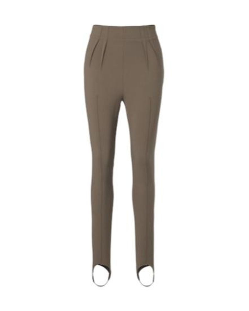 Mugler Gray Wool-Blend Stirrup Leggings