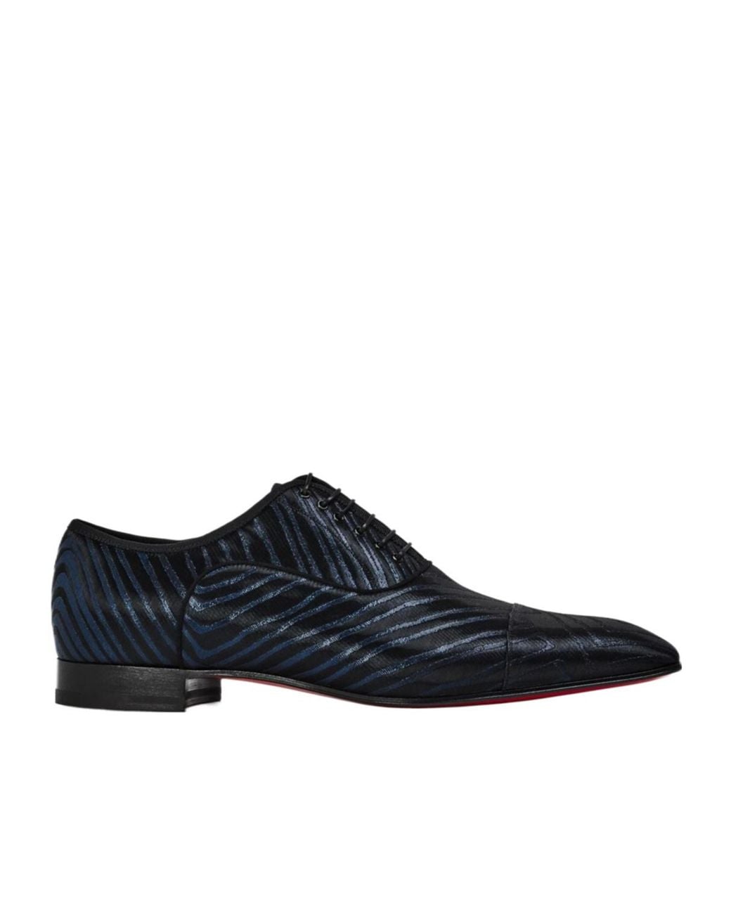 Christian Louboutin Blue Jacquard Design Business Casual Shoes for men