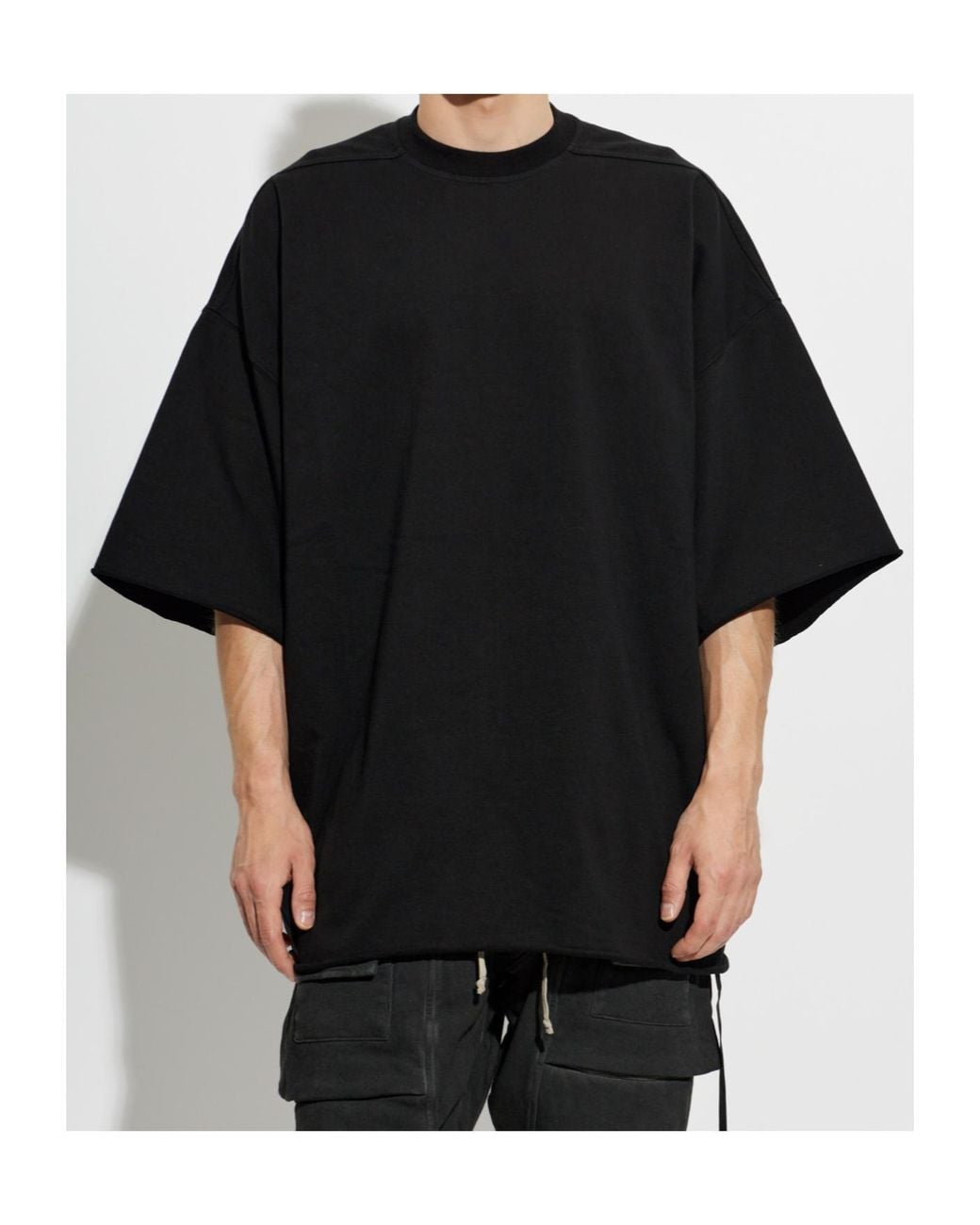 Rick Owens Black Oversized T-Shirt for men