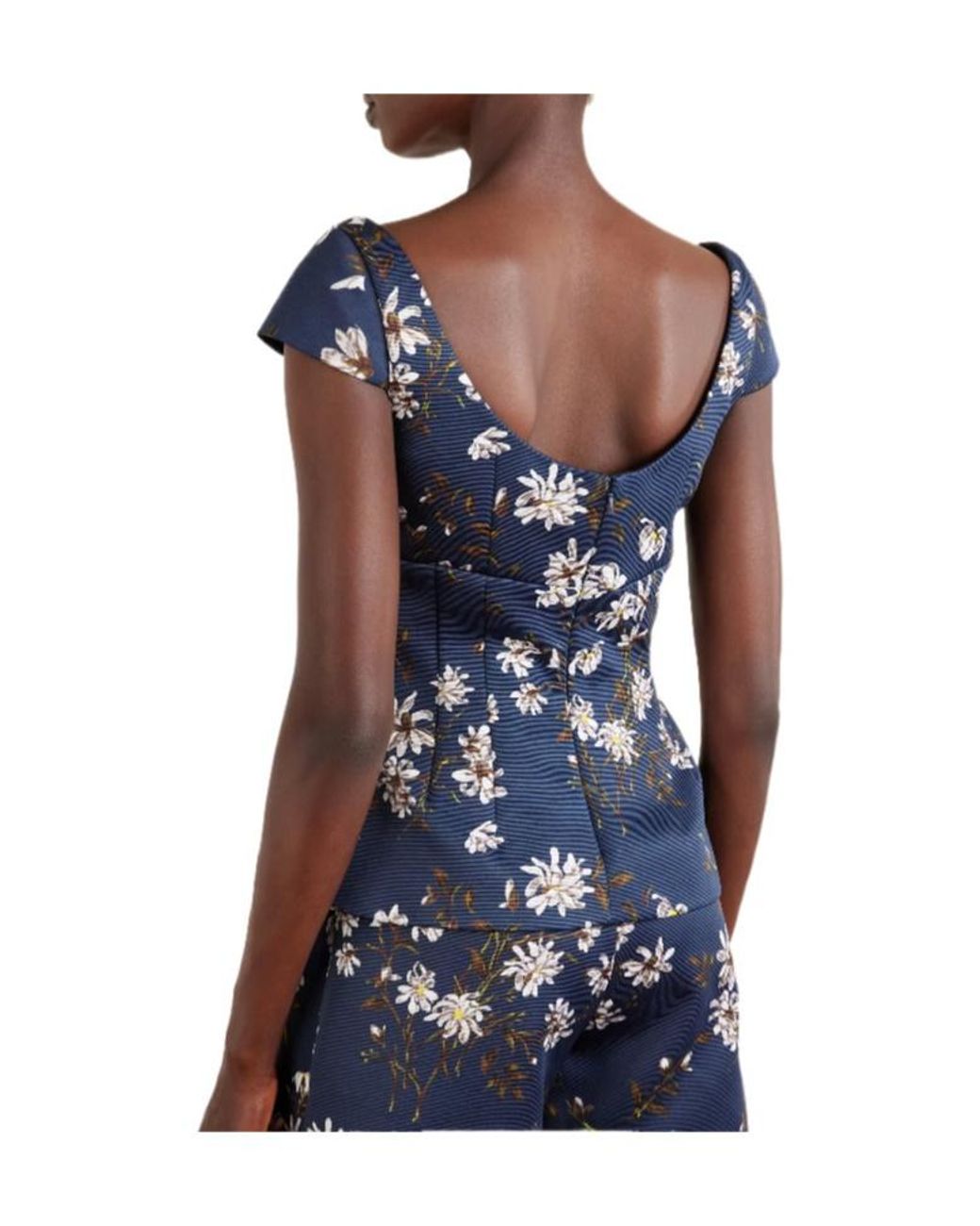 Emilia Wickstead Blue Floralprint Top
