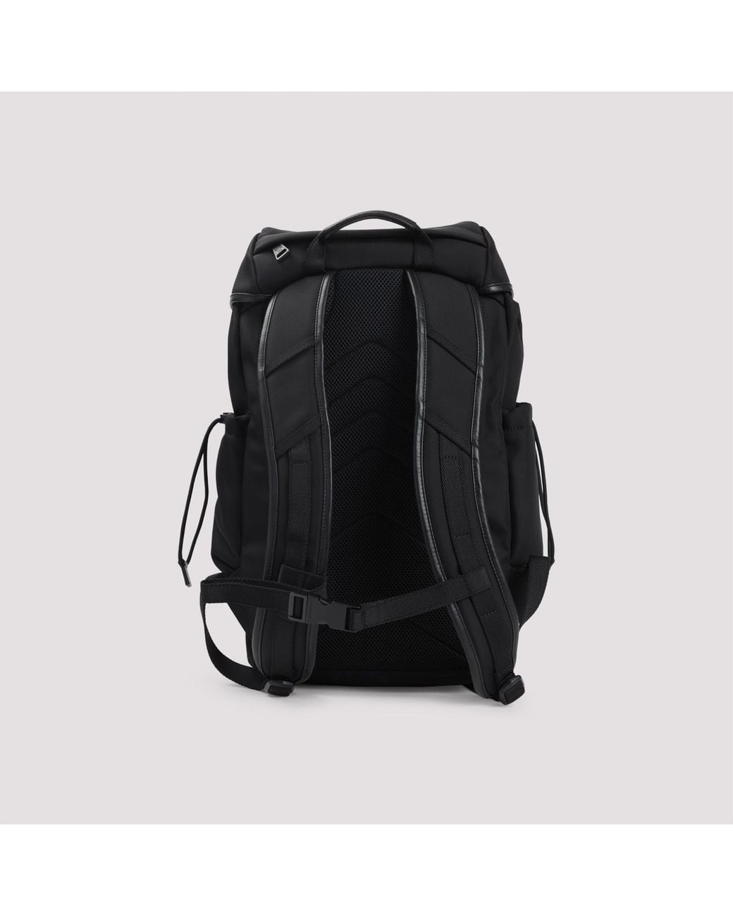Moncler Black Flap Backpack for men