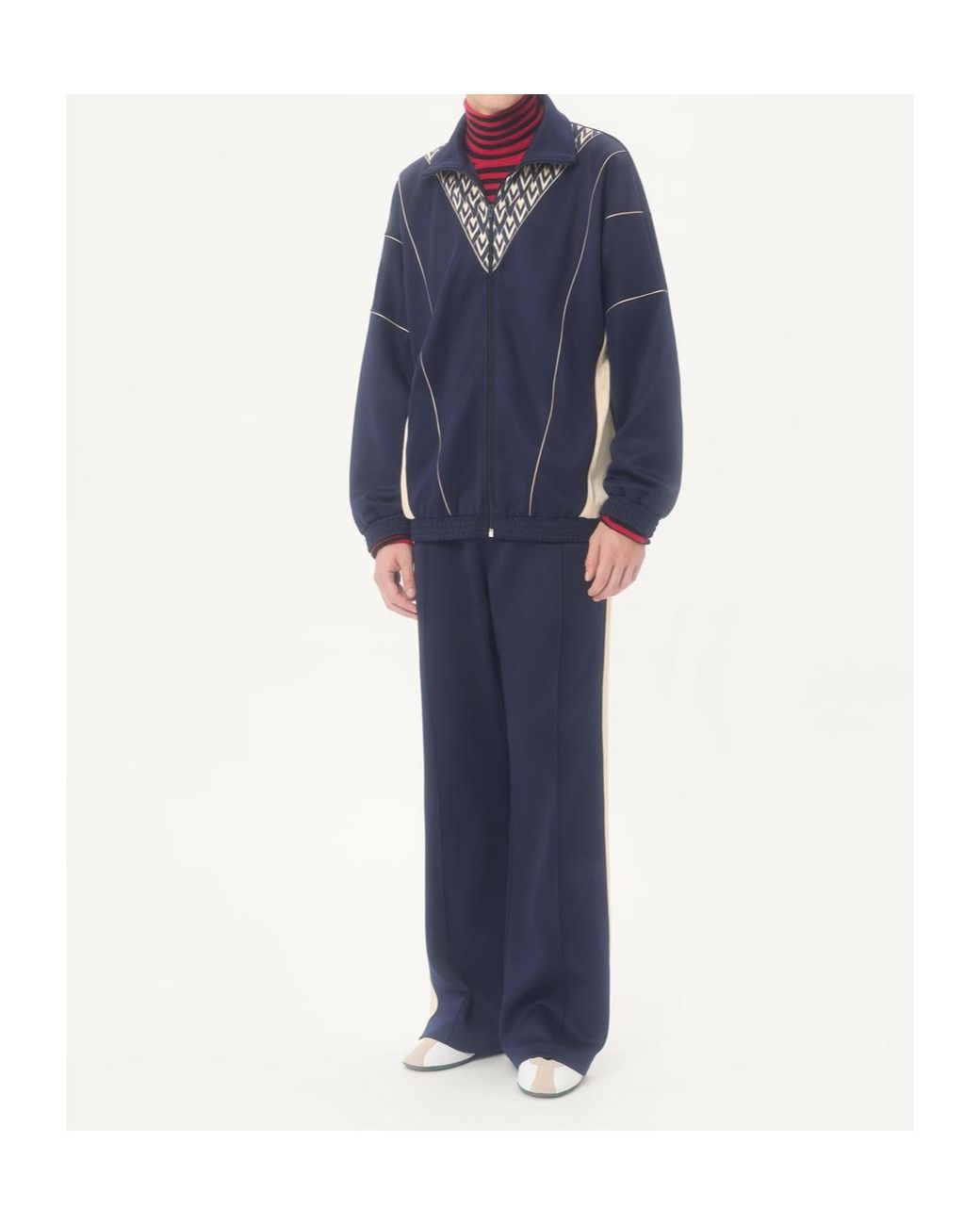 Valentino Blue Logo Plaque Track Pants for men