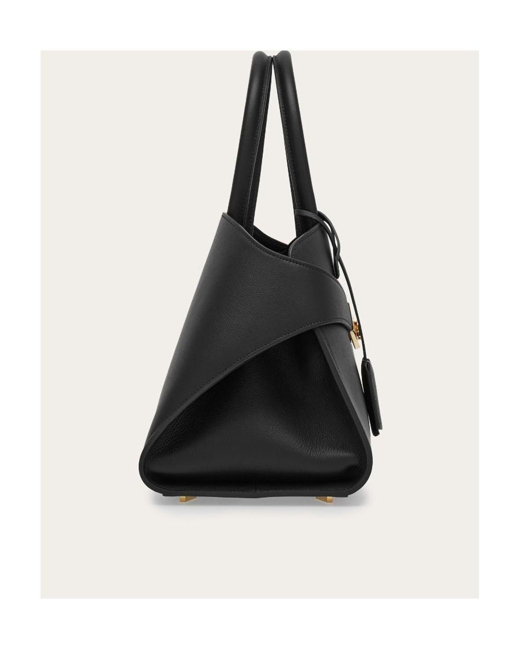 Ferragamo Black Ferragamo Hug Logo Printed Tote Bag