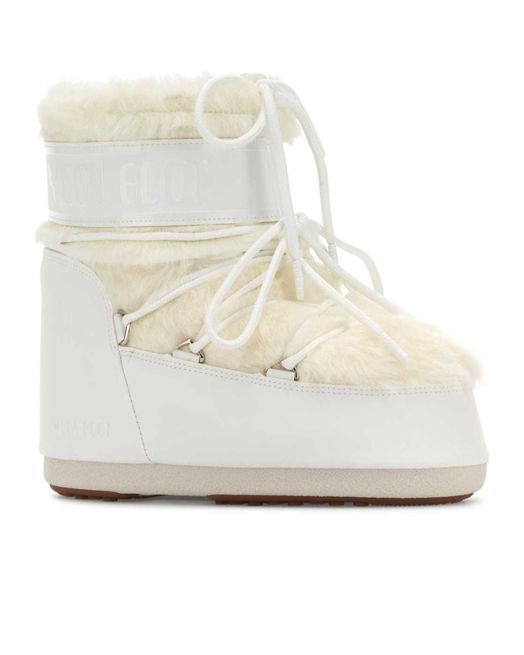 Moon Boot White Icon Low Faux-Fur Boots