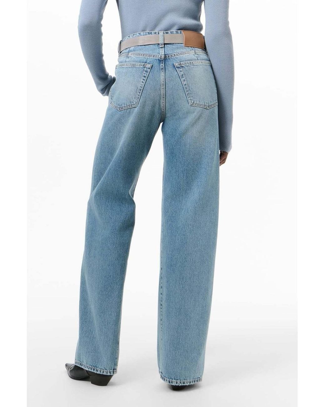 Our Legacy Blue Treble Cut Wide-Leg Jeans