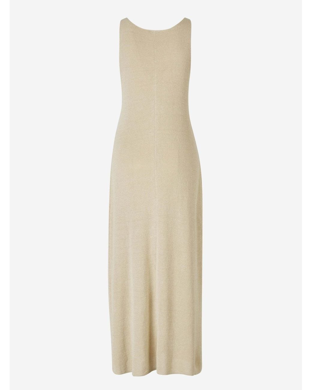 The Row Natural Fleet Sleeveless Knitted Midi Dress