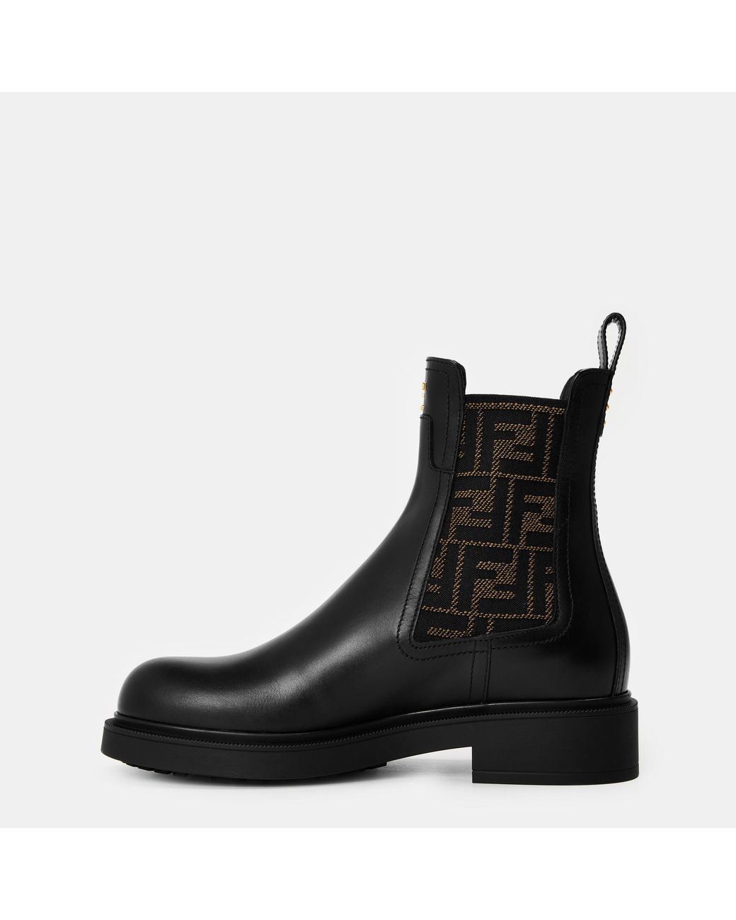Fendi Black Leather Ankle Boots