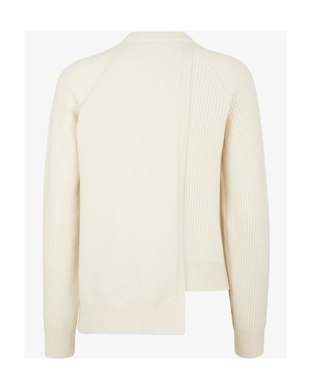 Fendi White Pocket-Detailed Crewneck Jumper